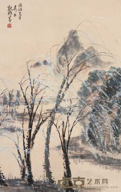 胡献雅 山水 立轴 77×48cm